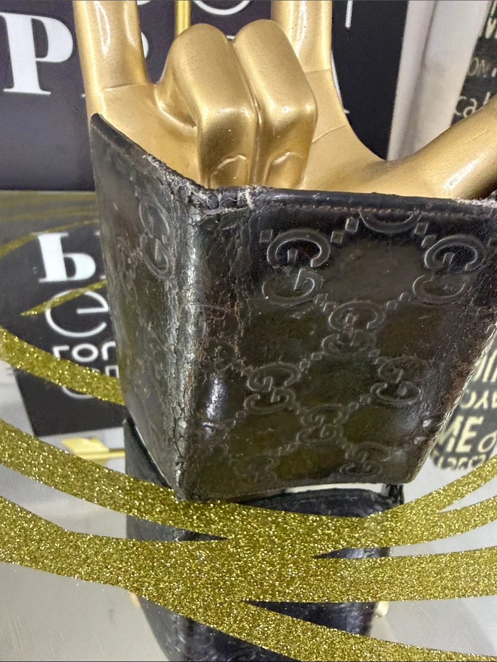 Gucci embossed gg
